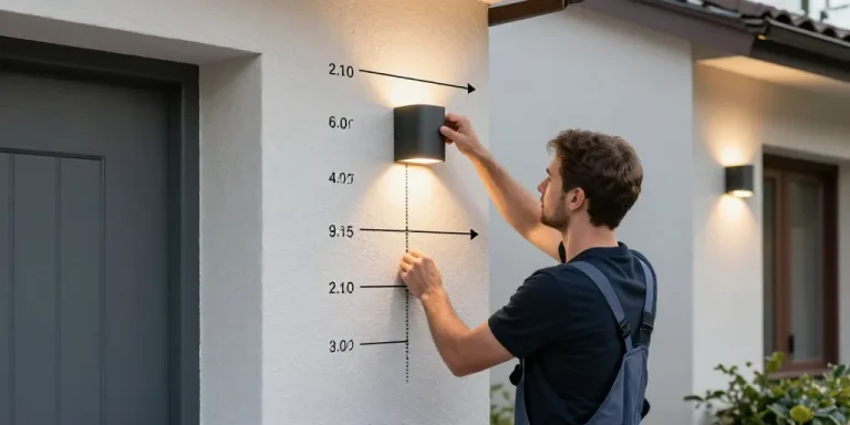 à quelle hauteur mettre un éclairage extérieur